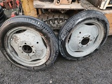GREY FERGUSON TRACTOR 4.00 X 19 FRONT WHEELS AND TYRES.