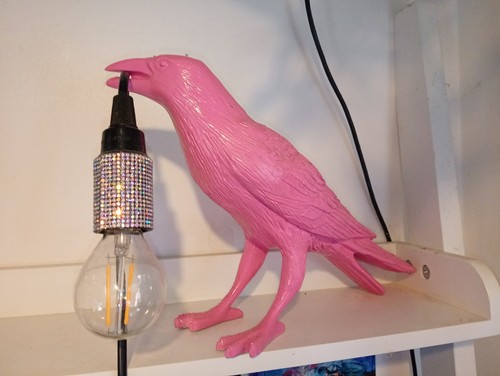 Funky raven lamps - lamps, x3