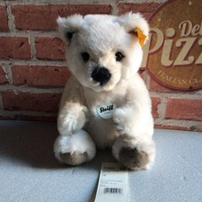 Gorgeous Plush Polar Bear Cub By Steiff, Yellow Tag.