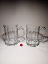 Vintage 10 Sided 1 Pint Beer Ale Glass Lantern Tankards x 2