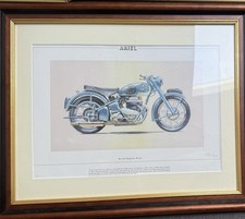 Framed Print of An Ariel Square Four Motorcycle. A4 Size