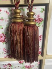 Large Curtain Tie Backs Tassels Country House Farmhouse Cottage Decor