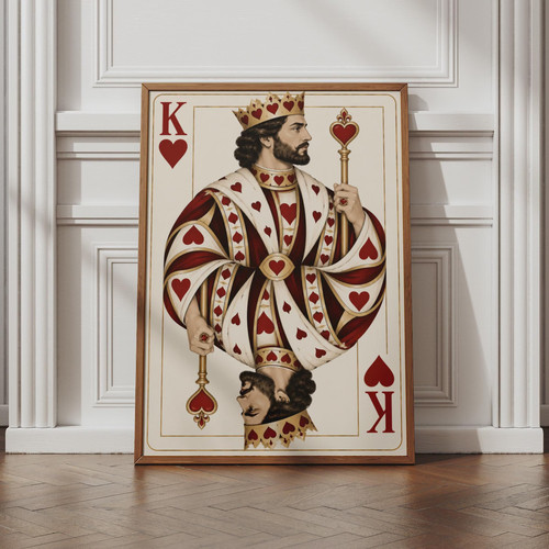 King hearts playing card - hearts,