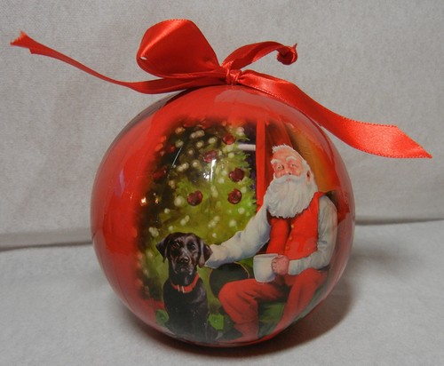 Vtg santa black labrador - vtg.,
