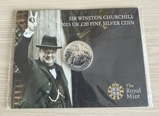 2015 Sir Winston Churchill UK £20 Twenty Pound Fine Silver Coin Sealed Pack