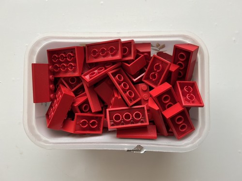 Vintage lego red slope bricks - lego,
