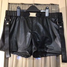 MENS  Leather Look Shorts