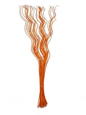 Spiral Corkscrew Curly Willow Twigs Bunch Orange Tangerine Coral Ting 120cm Tall