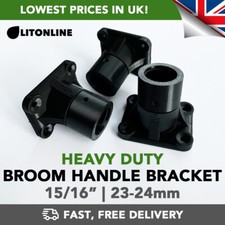 Broom Handle Bracket Sweeping Brush Shaft 15/16" (4 Hole) - Heavy Duty!