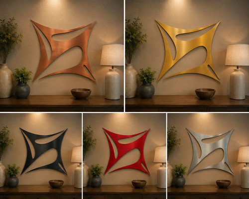 Abstract stretch metal wall - stretch,