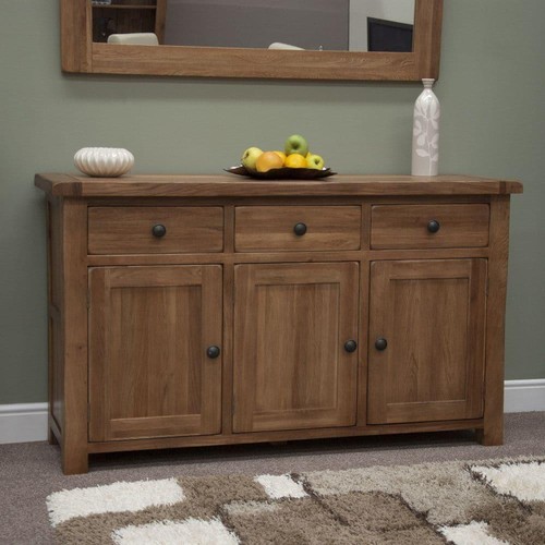 Solid oak large sideboard - solid,