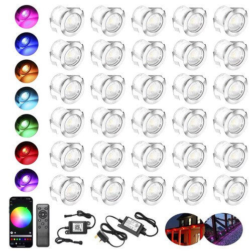 Indarun rgb led decking lights - led,