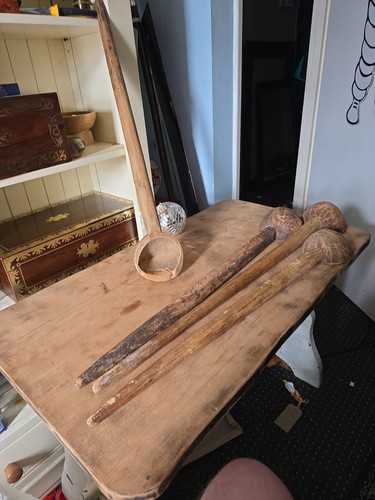 Antique wooden spoon - x,