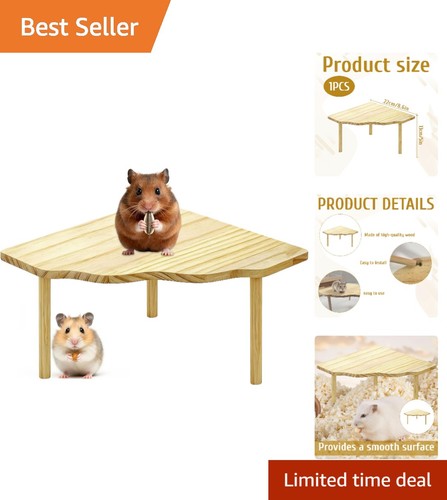 Natural wood hamster platform - wood,