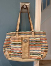 Bueno Vintage Multicoloured Rainbow Striped Handbag