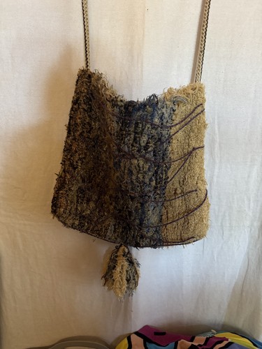 Y2k 1980s boho woven bucket - woven,