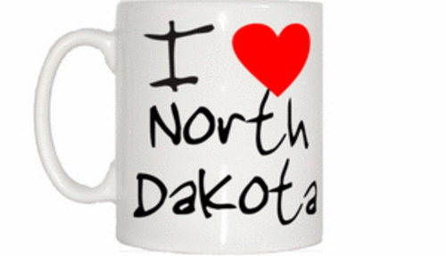 Love heart north dakota - dakota, mug