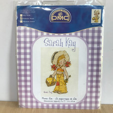 DMC Sarah Kay Cross Stitch Kit - Picnic Lea Country Girl Figure 16 Count 13x18cm