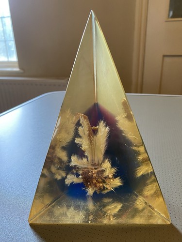 Vintage lucite paperweight - lucite,