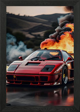 sport car Ferrari f40 Framed