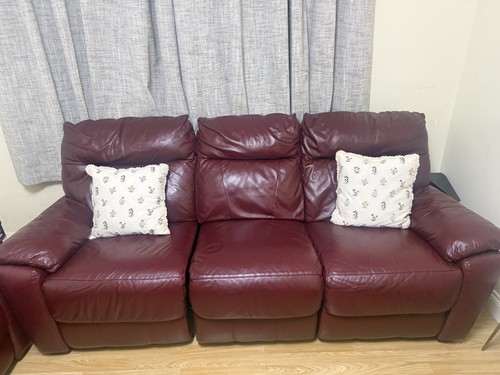 Dfs burgundy genuine leather - dfs, 3