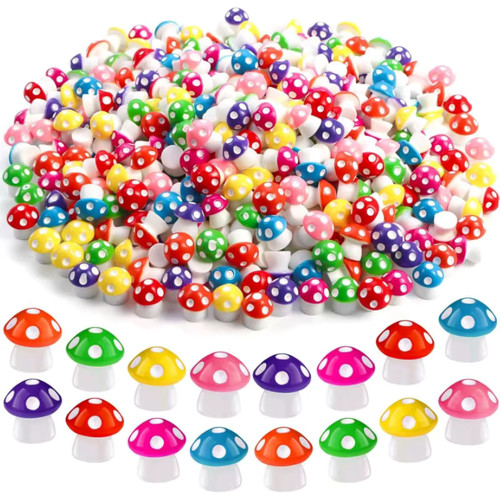 100pcs mini resin - mini, mushroom