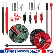 16Pcs/Set Multimeter Test Lead Probe Volt Meter Crocodile Cable Clip Alligator