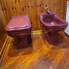 Bathroom suite Ideal Standard Large Michelangelo Sink Penthouse Red ( Burgandy )