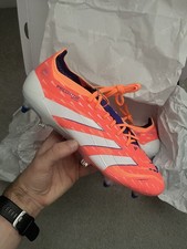 Adidas Predator Elite SG - UK 8 - JI1069 - BNIB - Signal Coral / Cloud White
