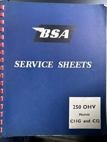 Original bsa service sheets - service,