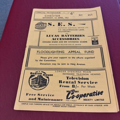 Southport chester 1960 61 - ,