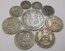 Bulk Lot of UK Silver Sterling 0.925 Coins Weight 44g   (