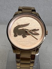 Lacoste Ladies Victoria Gold Plated Bracelet Watch - 2001015.