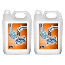 Sink and Drain Unblocker and Cleaner 2 x 5L Gel Industrial strength One Chem