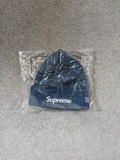 Supreme Box Logo Beanie FW23 - Brand New - Blue - IN HAND