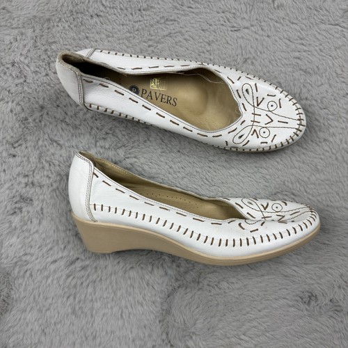 Pavers white leather comfort - leather,