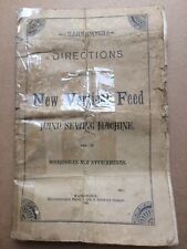 Davis Vertical Feed Hand Crank Sewing Machine Instruction manual