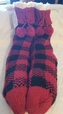 Joy Slipper Socks Grippers Red