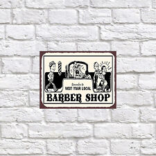 Barber Shop, Retro tin metal