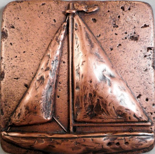 Sailboat three - sailboat, (copper)
