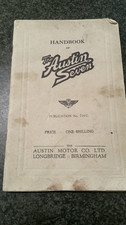 Austin Seven owners hand book 715C May 1931 edition + parts list + engine guide