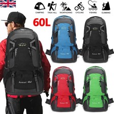 60L Large Waterproof Backpack Bag Camping Outdoor Travel Christmas Gift Rucksack