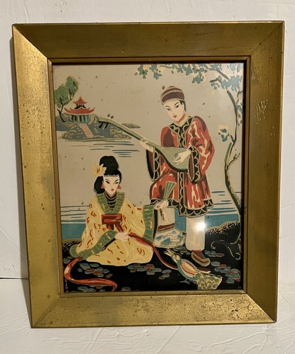 Vintage chinese reverse glass - reverse,