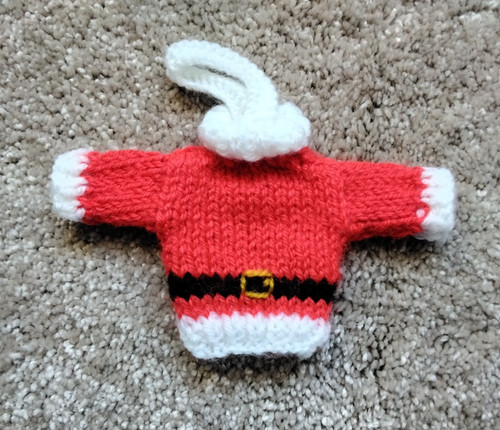 Hand knitted mini santa - knitted,