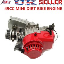 49CC MINI DIRT BIKE ENGINE WITH TRANSFER BOX RED PULL START MINI MOTO ENGINE*#@