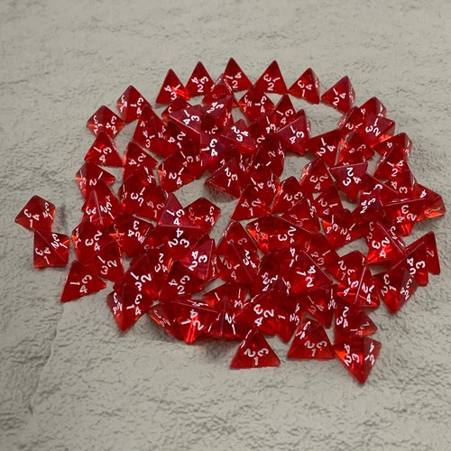 Lot 50pcs dice red gem - 50pcs,