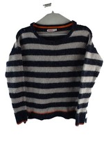 CATH KIDSTON Grey Knitwear Jumper size S Womens Striped Pullover Casual Wool