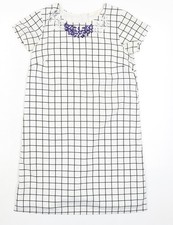 BHS Girls White Check