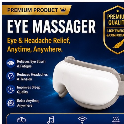 Eye massager with - , heat