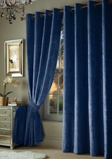 Crushed Velvet Curtains Pair